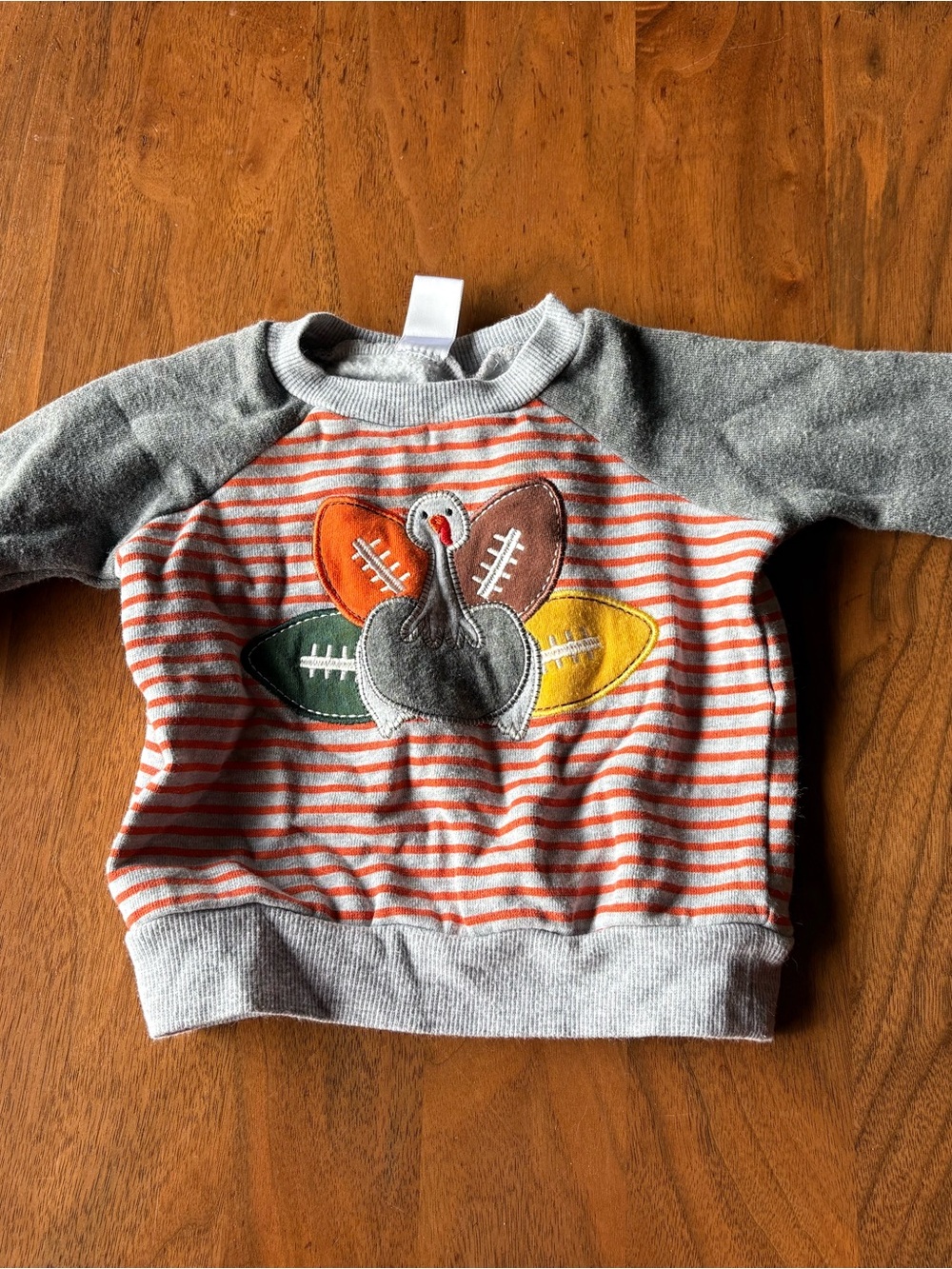 Grey Turkey football sweatshirt 6m for Thanksgiving